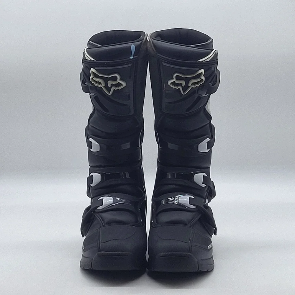 Fox Racing Comp 3 Youth Size 8 Motocross Boots Black White MX Dirt Bike EU 41.5 - Picture 2 of 16
